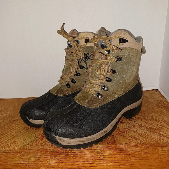 Magellan Outdoors Mens Thinsulate Winter Boots Black Green Mens 7 PAC Boots. New - Picture 1 of 9